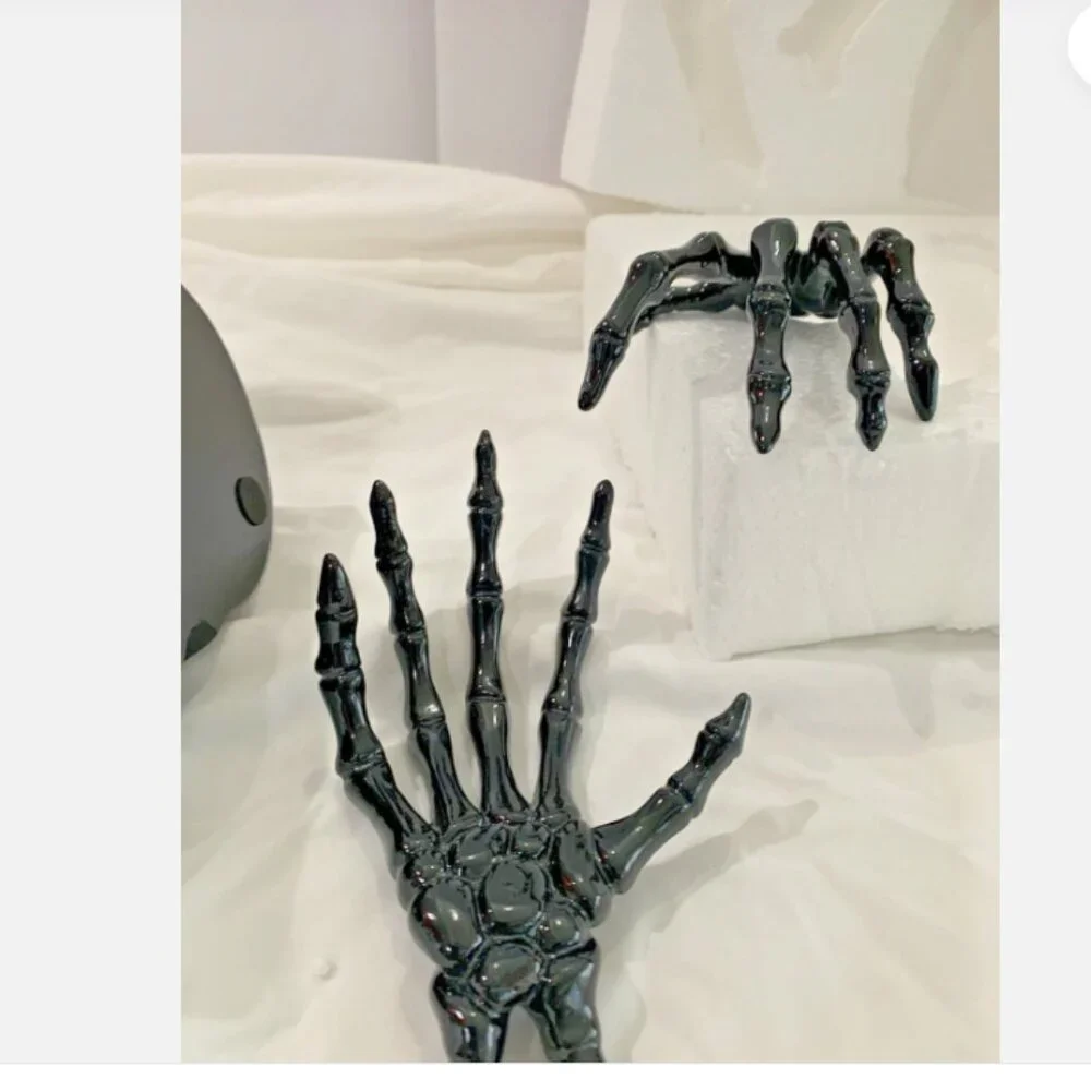 Grandin Road Gothic Skull and Hands, Set of Three item# 168132 (Black) Halloween - Picture 5 of 10